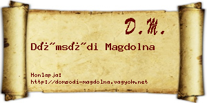 Dömsödi Magdolna névjegykártya